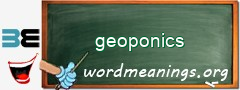 WordMeaning blackboard for geoponics